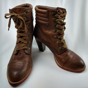 Vintage GH Bass Pebbled Leather Ankle Boot 7.5